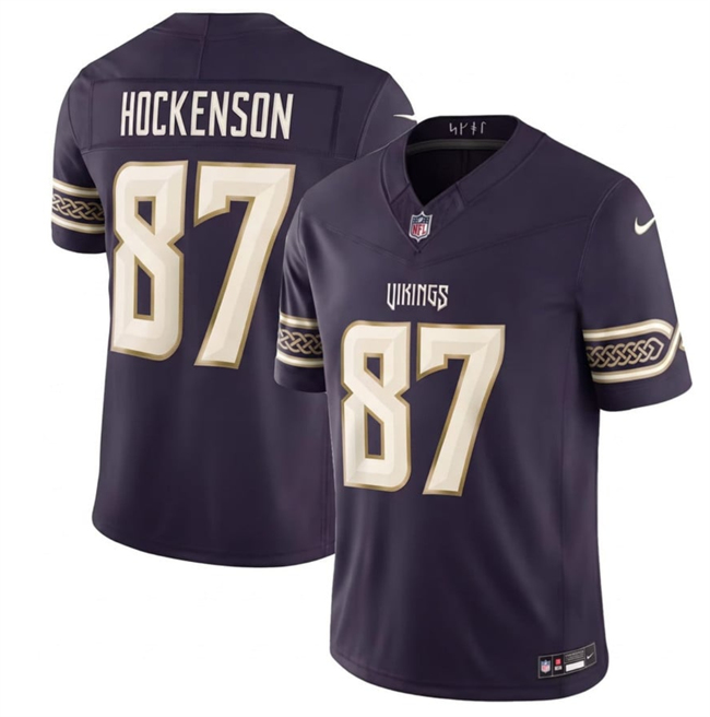 Men's Deep Purple Minnesota Vikings #87 T.J. Hockenson 2026 F.U.S.E. Rivalries Collection Limited Stitched Football Jersey