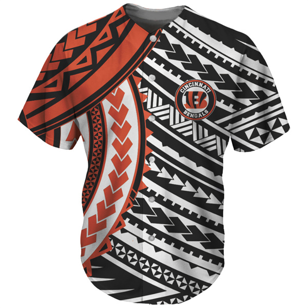 Men's Orange/White Cincinnati Bengals  Baseball Jersey