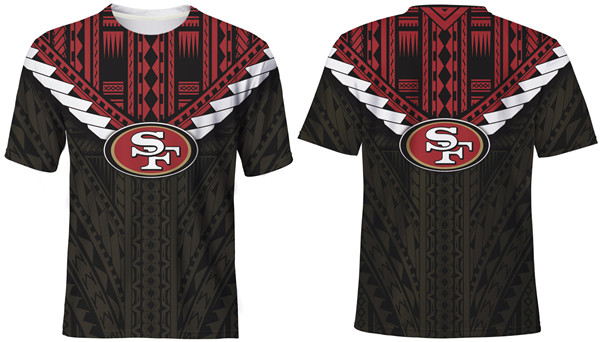 Men's  Black San Francisco 49ers T-Shirt