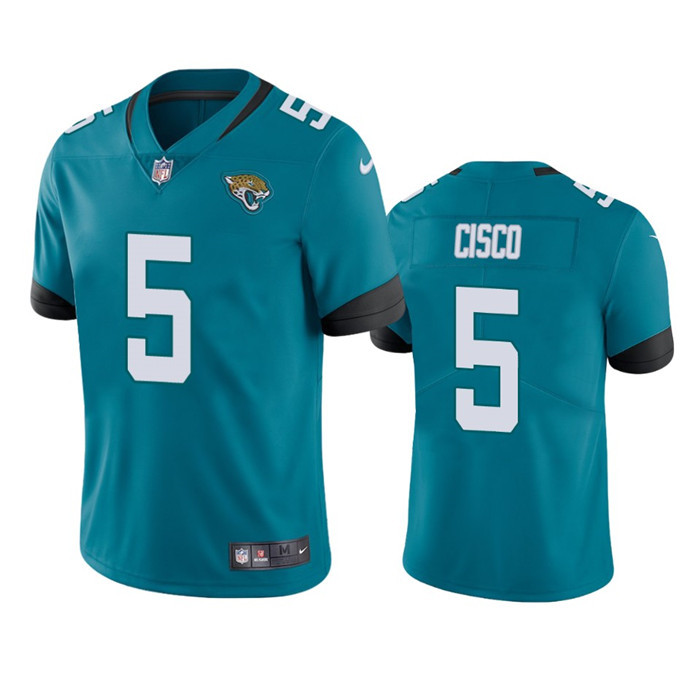 Men's Teal Jacksonville Jaguars #5 Andre Cisco Vapor Untouchable Limited Stitched Jersey