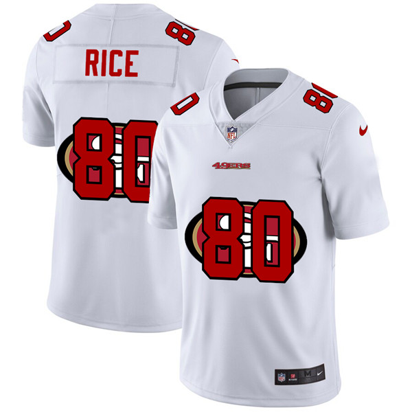 Men's San Francisco 49ers White #80 Jerry Rice Stitched Jersey