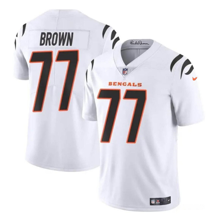 Men's White Cincinnati Bengals #77 Trent Brown Vapor Untouchable Limited Stitched Jersey
