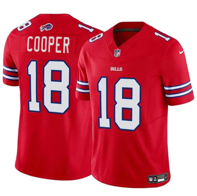 Men's Red Buffalo Bills #18 Amari Cooper 2024 F.U.S.E. Vapor Untouchable Limited Stitched Football Jersey