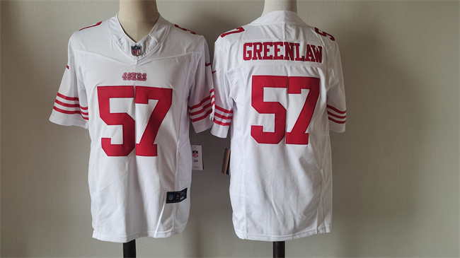 Men's White San Francisco 49ers #57 Dre Greenlaw 2024 F.U.S.E. Vapor Untouchable Limited Stitched Football Jersey