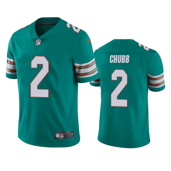 Men's Aqua Miami Dolphins #2 Bradley Chubb Color Rush Limited Stitched Football Jersey
