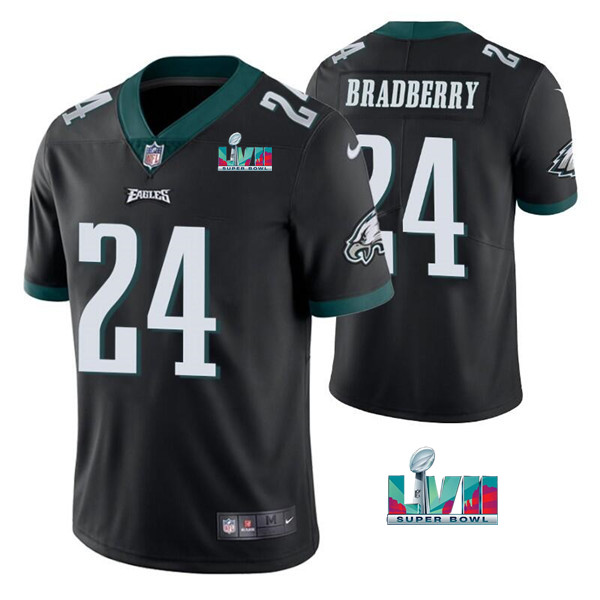 Men's Black Philadelphia Eagles #24 James Bradberry Super Bowl LVII Vapor Untouchable Limited Stitched Jersey
