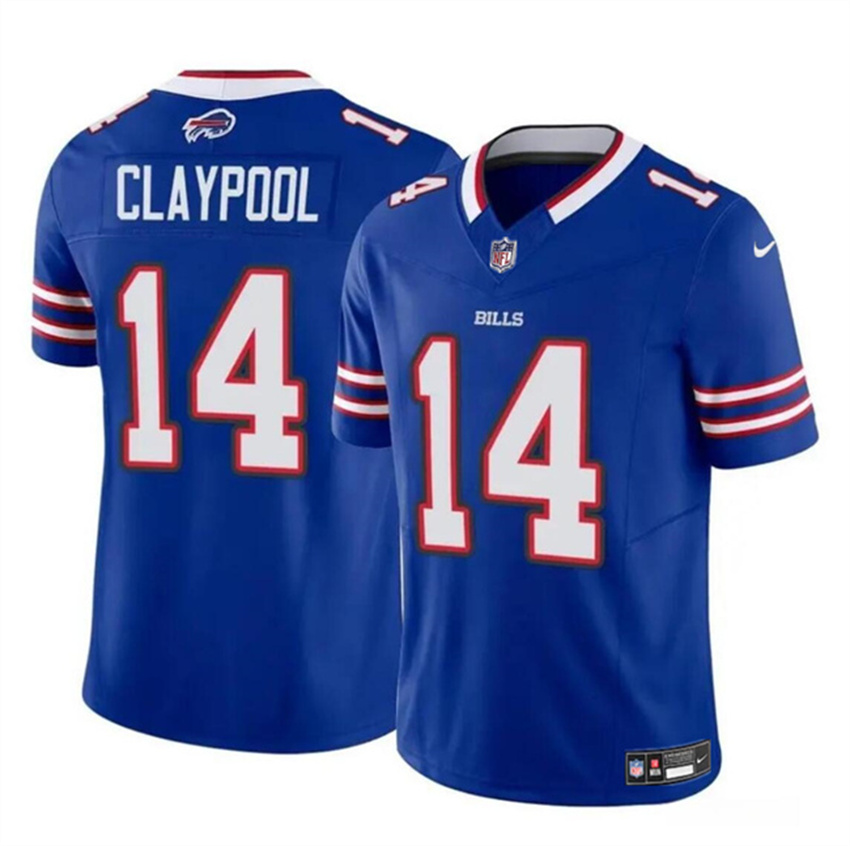 Men's Blue Buffalo Bills #14 Chase Claypool 2024 F.U.S.E. Vapor Untouchable Limited Stitched Football Jersey