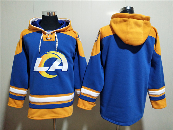 Men's Royal Los Angeles Rams Blank 2022 Super Bowl LVI Champions Pullover Hoodie