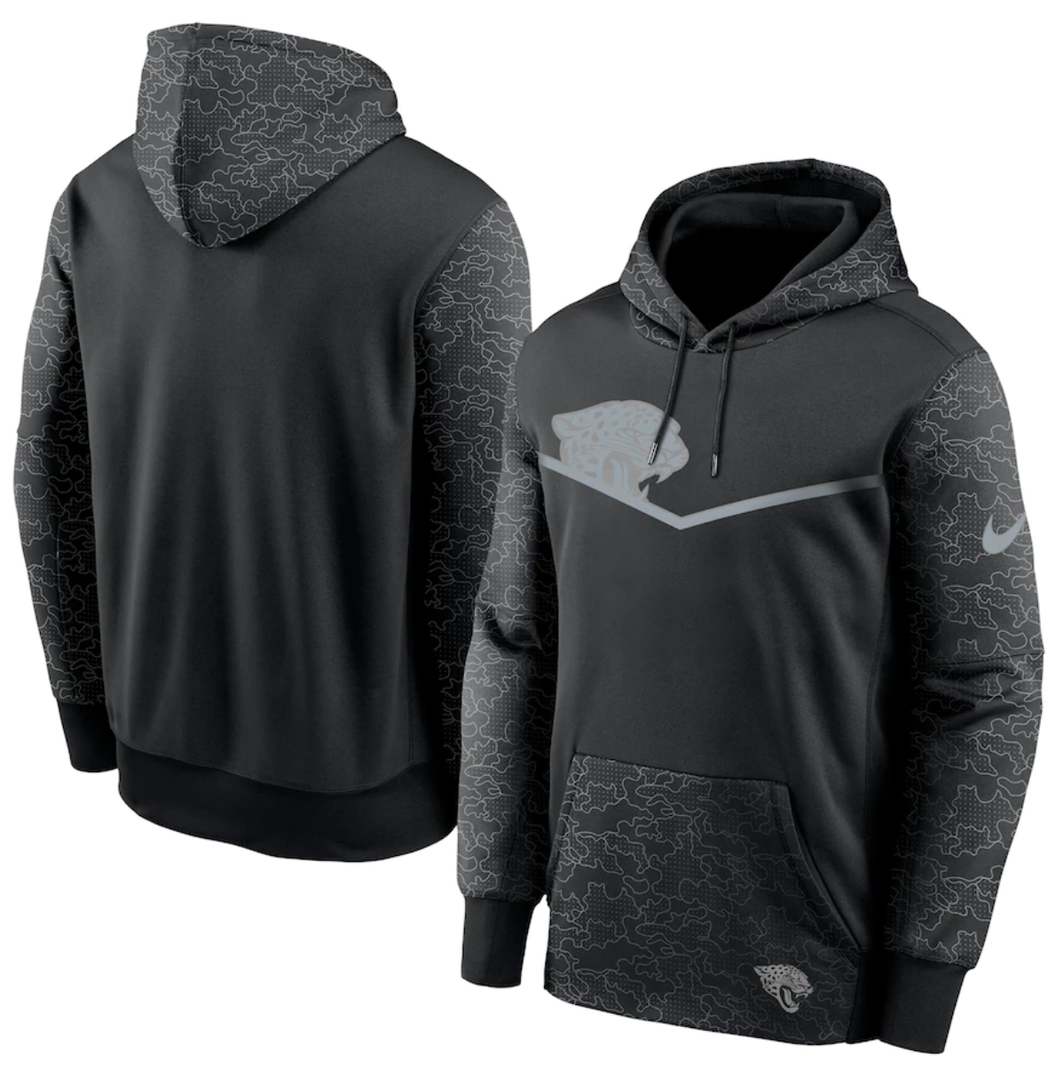 Men's Black Jacksonville Jaguars Reflective Therma Hoodie