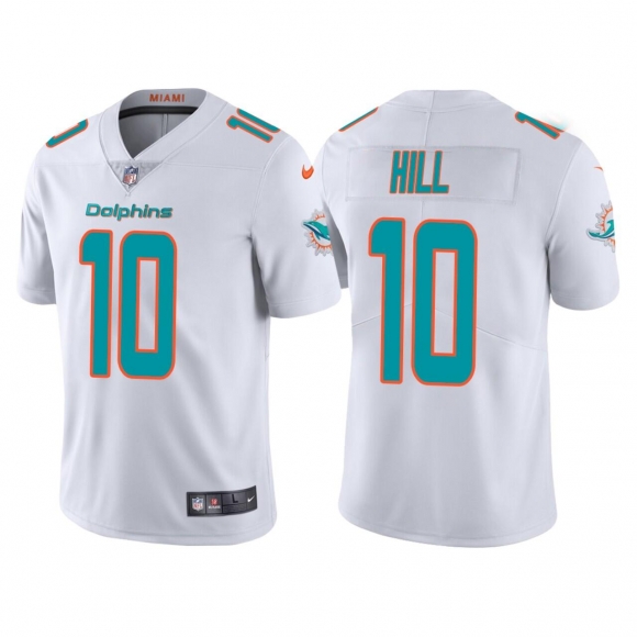 Men's White Miami Dolphins #10 Tyreek Hill Vapor Limited Stitched Jersey