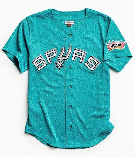 Men's Teal San Antonio Spurs Cool Base Stitched Baseball Jersey