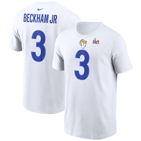 Men's White  Los Angeles Rams #5 Jalen Ramsey 2022 Super Bowl LVI Champions T-Shirt
