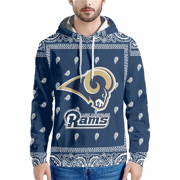 Men's Navy Los Angeles Rams Pullover Hoodie