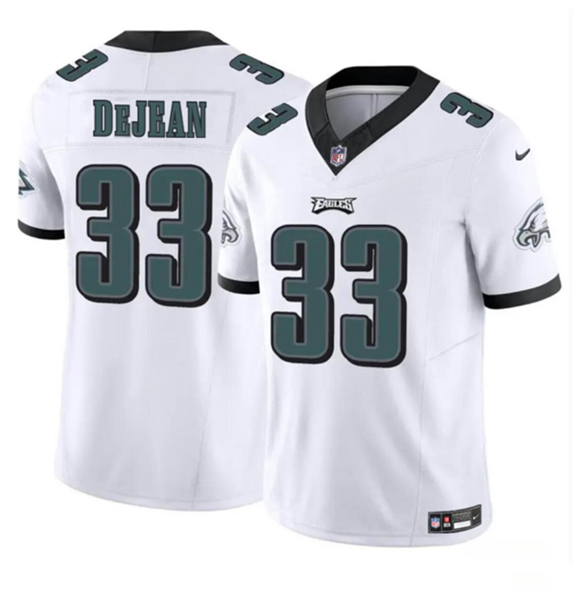 Men's White Philadelphia Eagles #33 Cooper DeJean 2024 Draft F.U.S.E Vapor Untouchable Limited Stitched Football Jersey