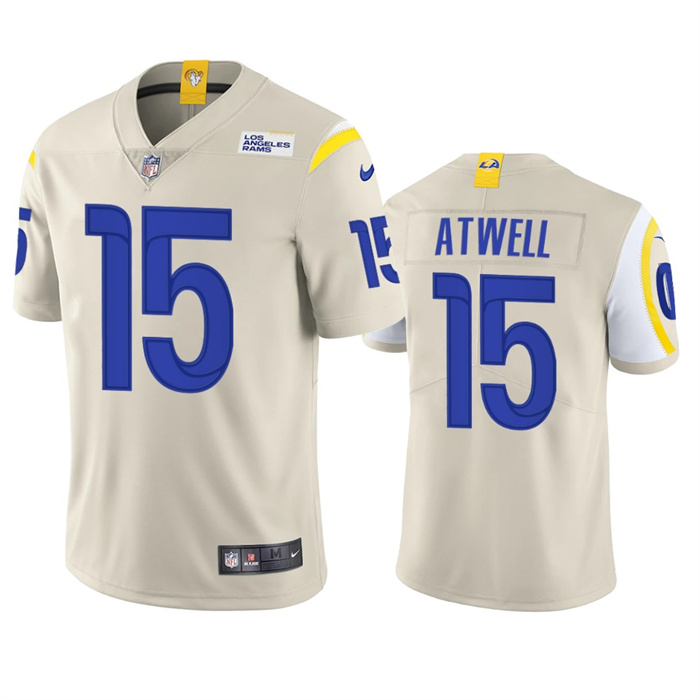 Men's Bone Los Angeles Rams #15 Tutu Atwell Vapor Untouchable Limited Stitched Football Jersey