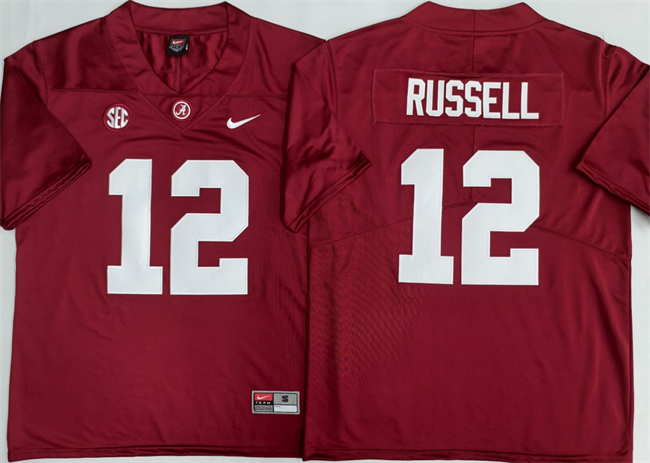 Men's Red Alabama Crimson Tide #12 Keelon Russell 2026 Stitched Football Jersey