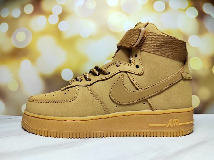 Men's Air Force 1 High Top Brown Shoes 0011