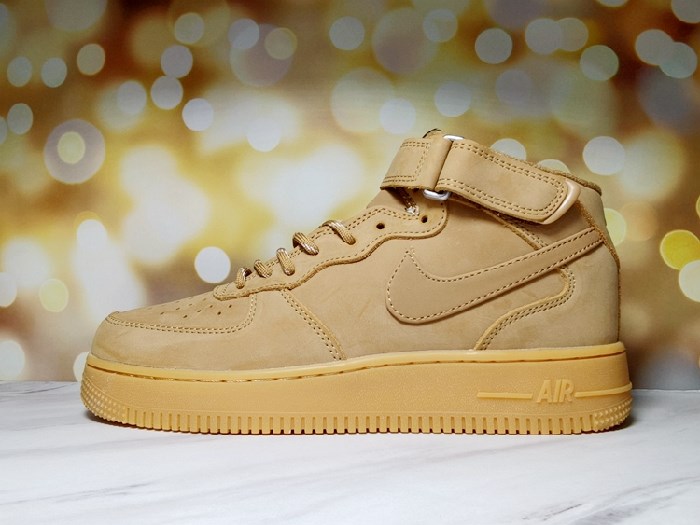 Men's Air Force 1 High Top Brown Shoes 0711