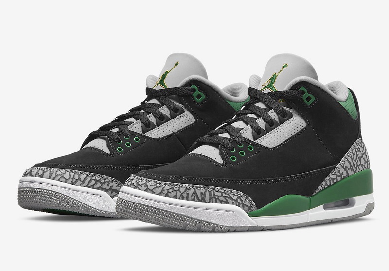 Men's Running weapon Air Jordan 3 Black Green CT8532-030 Shoes 0370