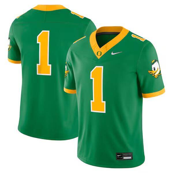 Youth Green Oregon Ducks #1 Stitched Football Jersey
