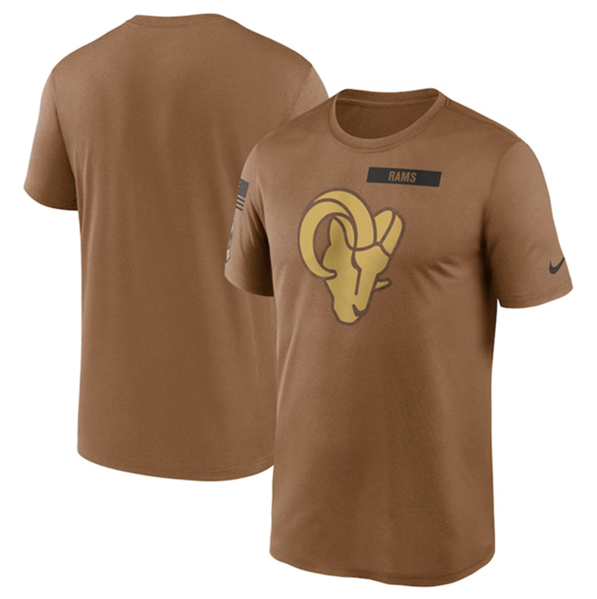 Men's Brown Los Angeles Rams 2023 Salute To Service Legend Performance T-Shirt