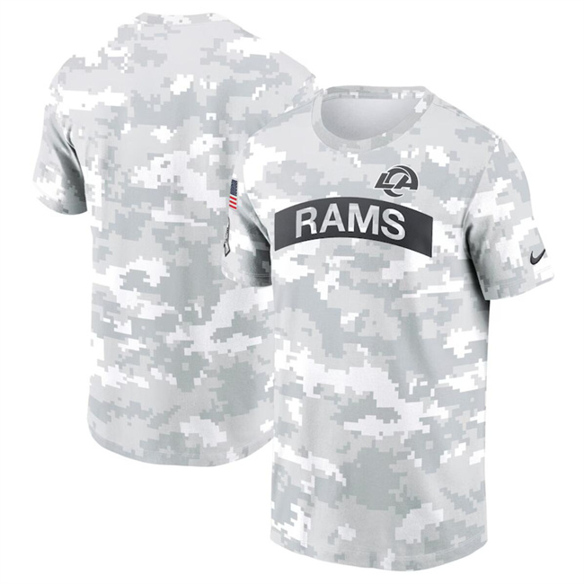 Men's Arctic Camo Los Angeles Rams 2024 Salute to Service Performance T-Shirt