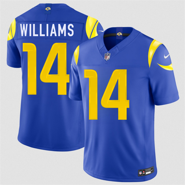 Men's Royal Los Angeles Rams #14 Mario Williams 2026 F.U.S.E. Vapor Limited Stitched Football Jersey