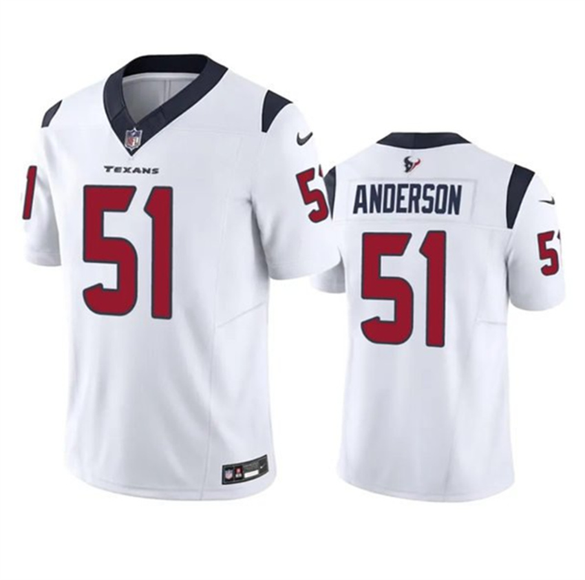 Men's White Houston Texans #51 Will Anderson Jr. 2023 F.U.S.E Vapor Untouchable Stitched Football Jersey