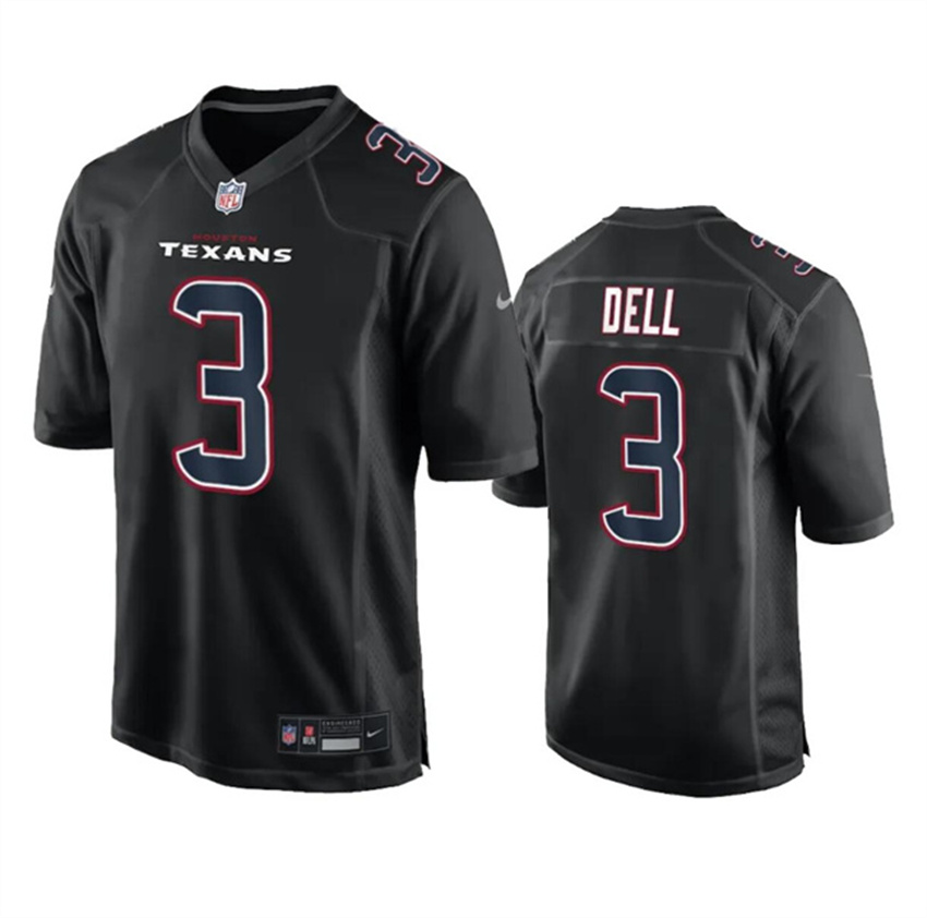 Men's Black Houston Texans #3 Tank Dell Fashion Vapor Untouchable Limited Stitched Football Jersey