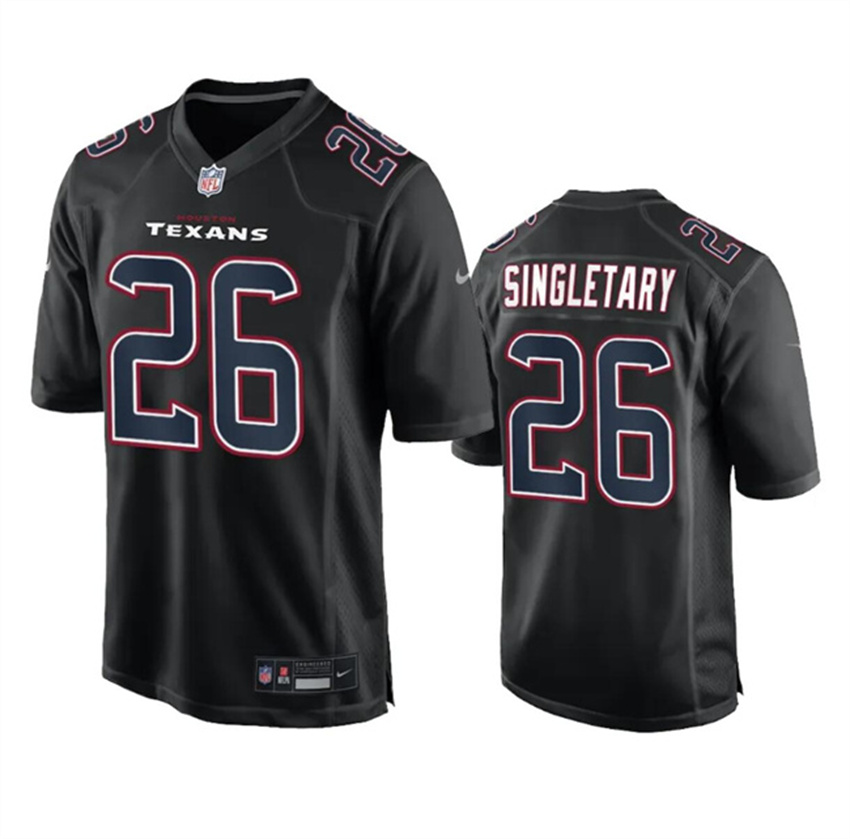 Men's Black Houston Texans #26 Devin Singletary Fashion Vapor Untouchable Limited Stitched Football Jersey