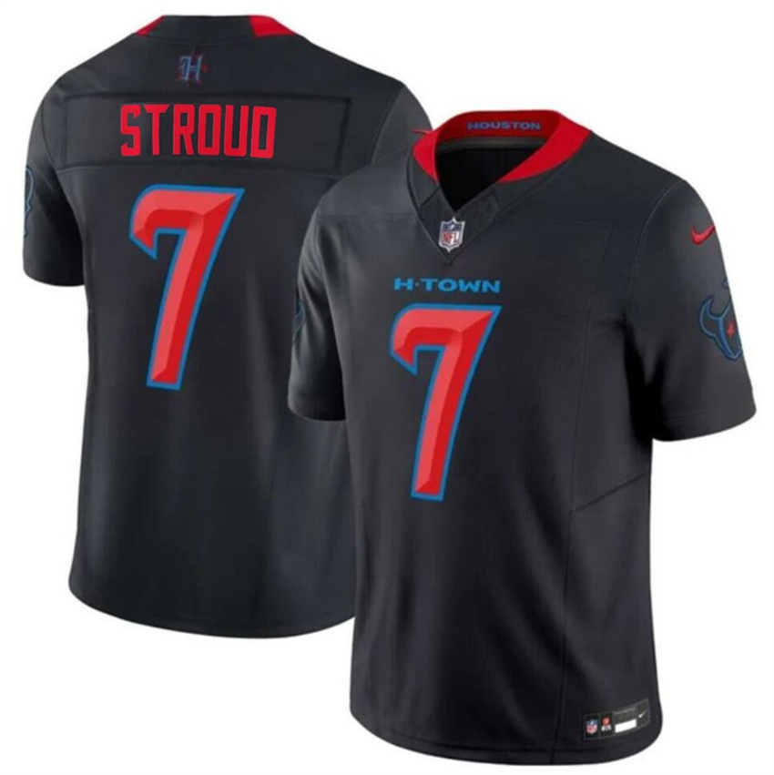 Men's Navy Houston Texans #7 C.J. Stroud 2024 2nd Alternate F.U.S.E Vapor Stitched Jersey