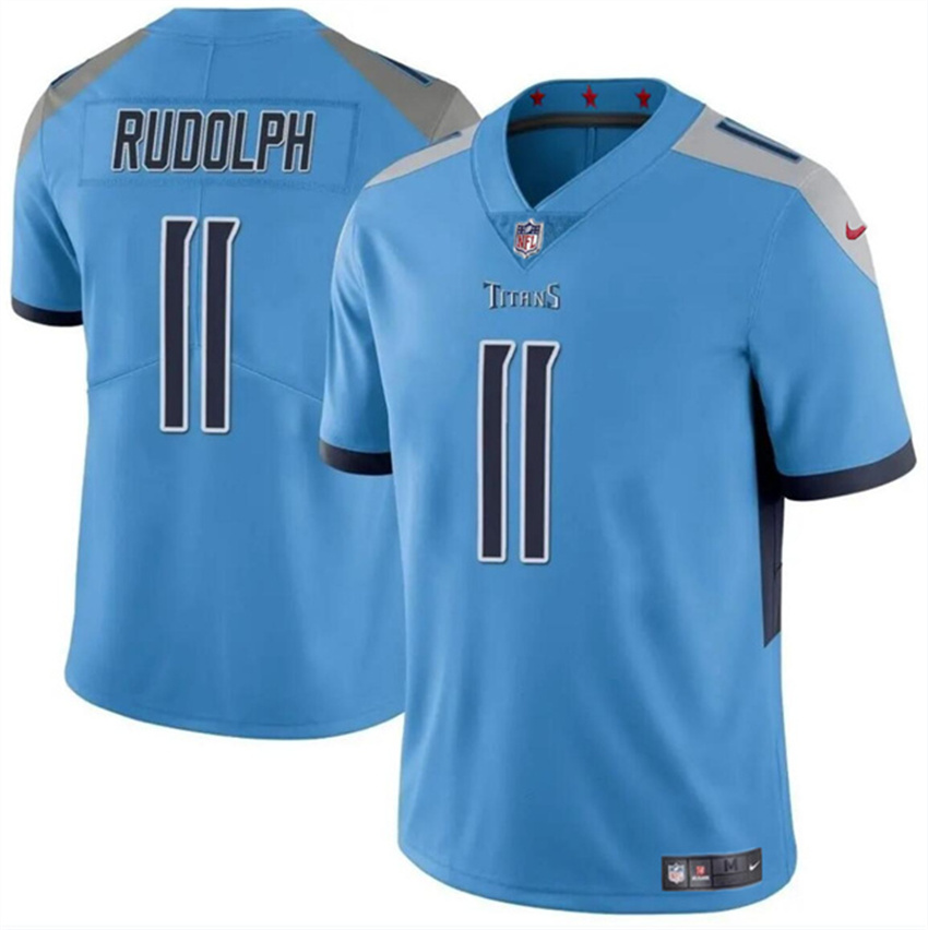 Men's Blue Tennessee Titans #11 Mason Rudolph Vapor Limited Stitched Football Jersey
