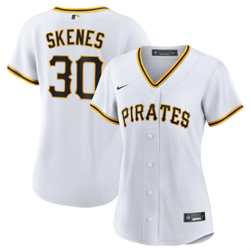 Women's White Pittsburgh Pirates #30 Paul Skenes Stitched Jersey