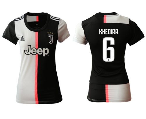 Women's Juventus #6 Khedira Home Soccer Club Jersey