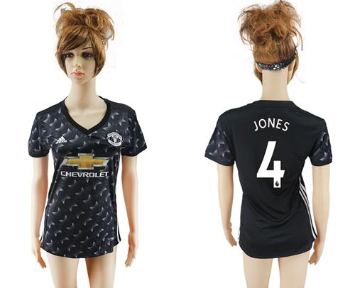 Women's Manchester United #4 Jones Away Soccer Club Jersey