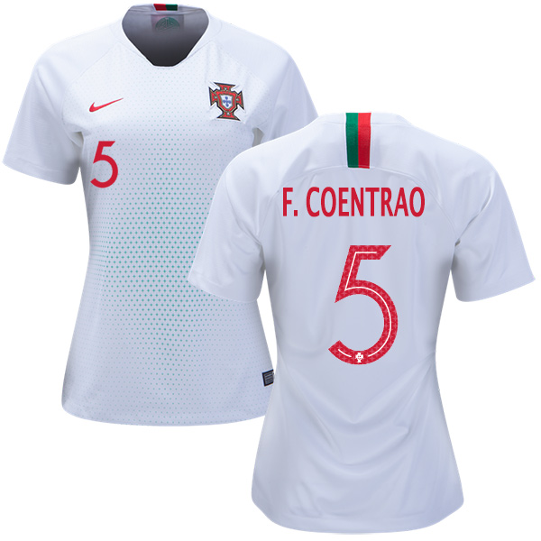 Women's Portugal #5 F.Coentrao Away Soccer Country Jersey