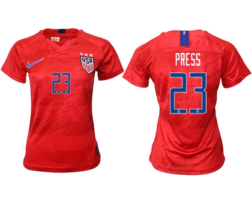 Women's USA #23 Press Away Soccer Country Jersey