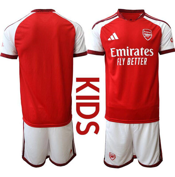 Youth Red Arsenal F.C 2026 Home Soccer Jersey Suit