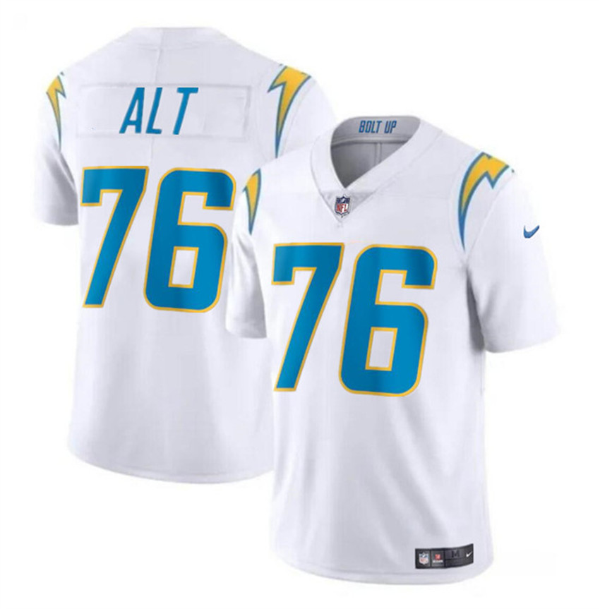 Youth White Los Angeles Chargers #76 Joe Alt 2024 Draft Vapor Limited Stitched Football Jersey