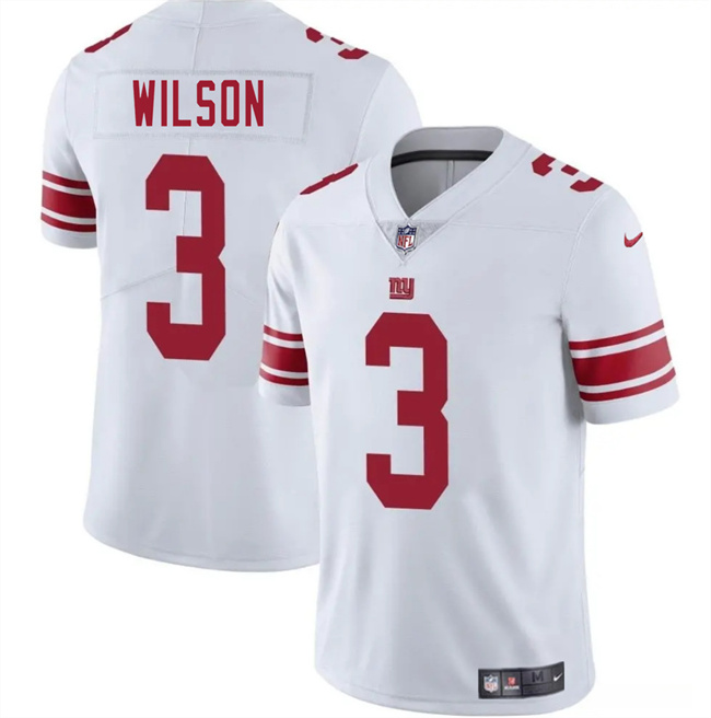 Youth White New York Giants #3 Russell Wilson 2025 Vapor Untouchable Limited Stitched Jersey