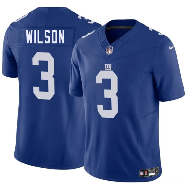 Youth Blue New York Giants #3 Russell Wilson 2025 F.U.S.E. Vapor Untouchable Limited Stitched Jersey