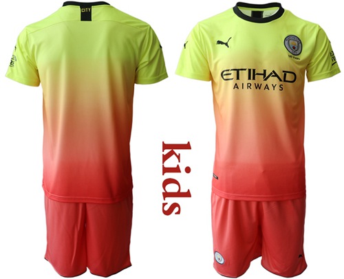 Manchester City Blank Away Kid Soccer Club Jersey