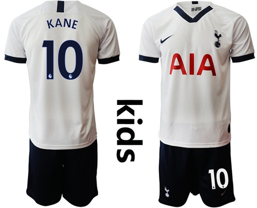 Tottenham Hotspur #10 Kane Home Kid Soccer Club Jersey