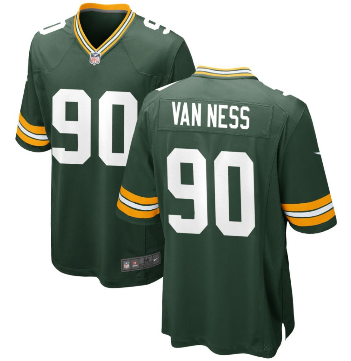 Youth Green Green Bay Packers #90 Lukas Van Ness 2023 Draft Stitched Game Jersey