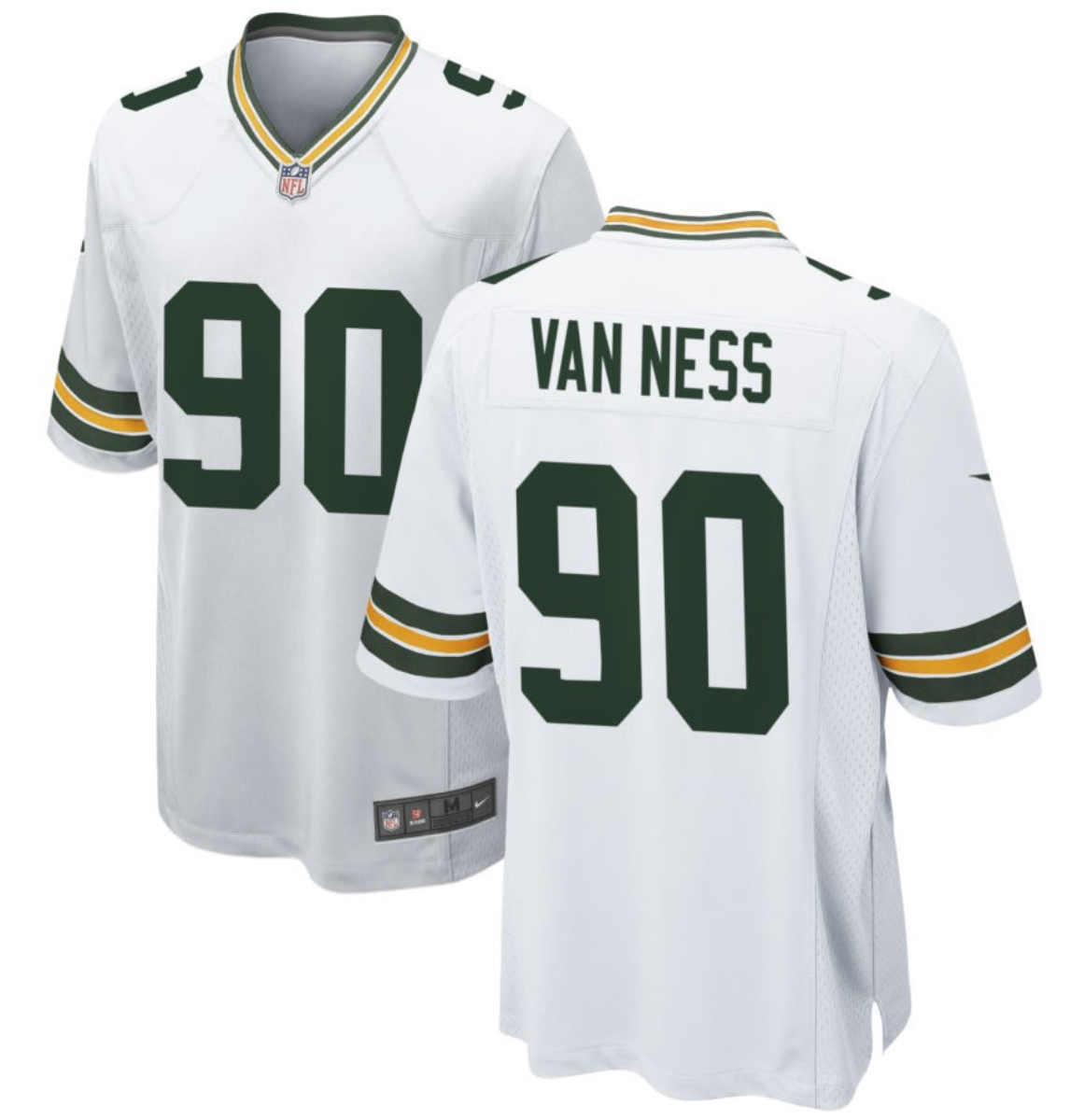 Youth White Green Bay Packers #90 Lukas Van Ness 2023 Draft Stitched Game Jersey
