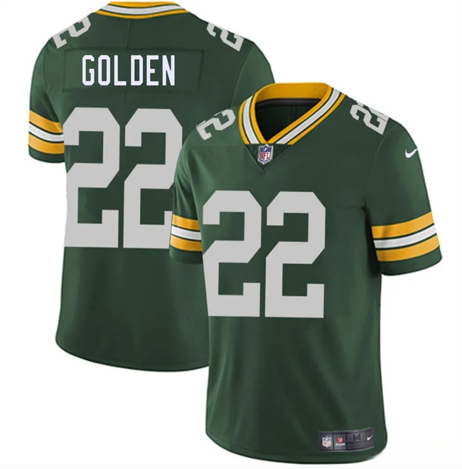Youth Green Green Bay Packers #22 Matthew Golden 2025 Draft Vapor Untouchable Limited Stitched Football Jersey