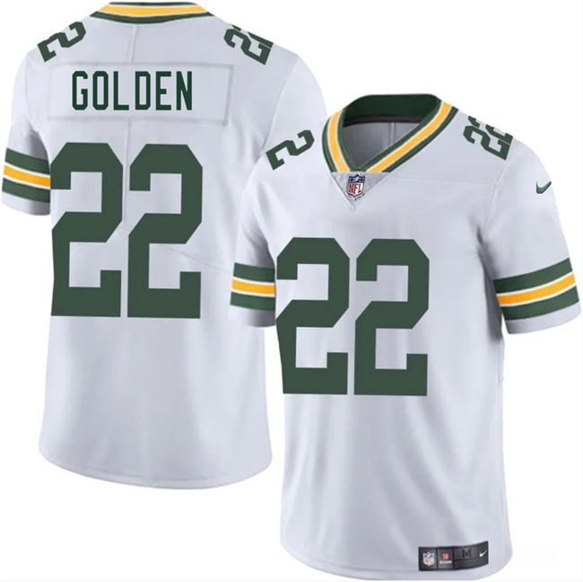 Youth White Green Bay Packers #22 Matthew Golden 2025 Draft Vapor Untouchable Limited Stitched Football Jersey
