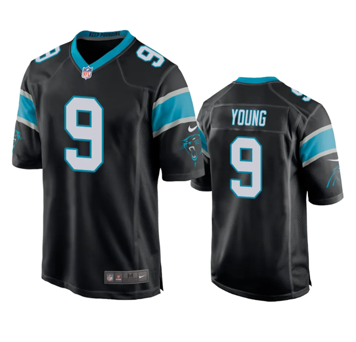 Youth Black Carolina Panthers #9 Bryce Young Stitched Game Jersey