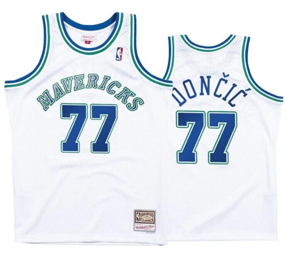 Toddlers White Dallas Mavericks #77 Luka Doncic Swingman Stitched Basketball Jersey