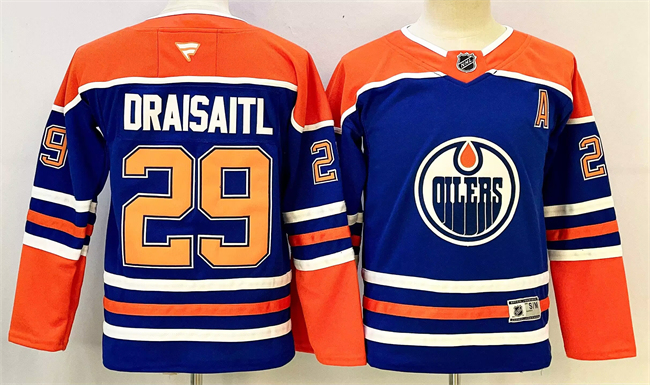 Youth Royal Edmonton Oilers #29 Leon Draisaitl 2024-25 Stitched Jersey